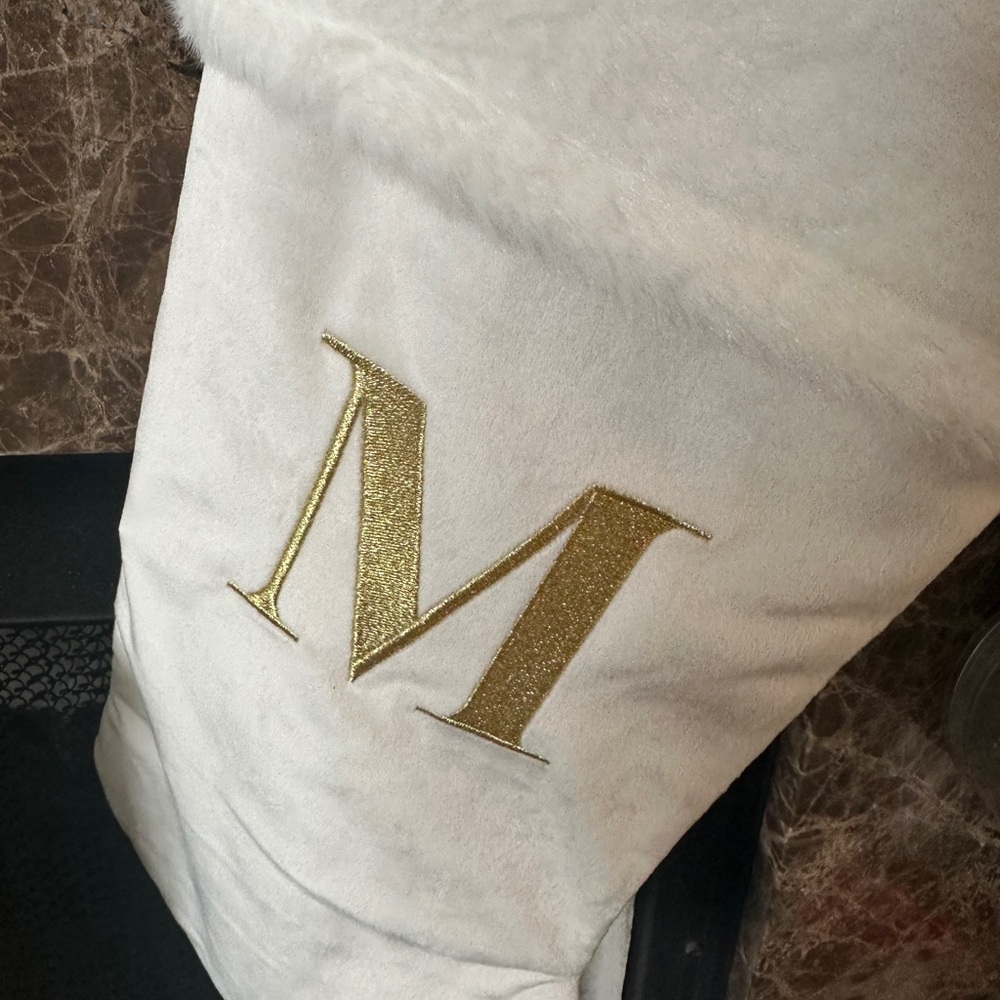 ISO Letter D & T from Five Below - White & Gold Stocking